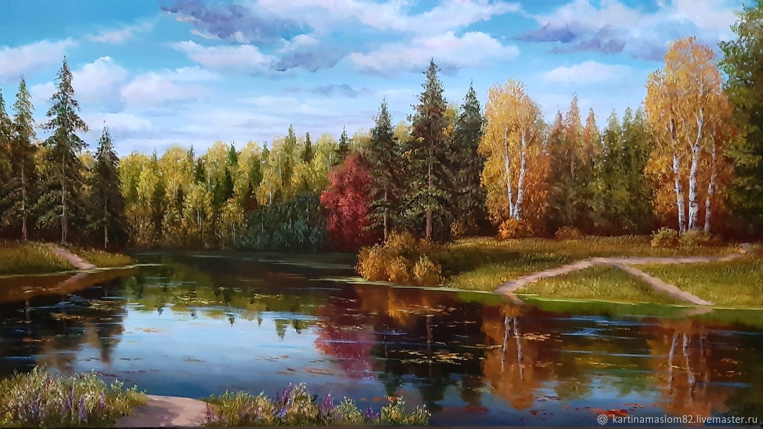 Картины-осенние пейзажи Сергея Басова