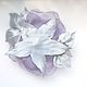 Brooch flower fabric chiffon rose ' Spring - I lilac'. Brooches. fioridellavita. My Livemaster. Фото №6