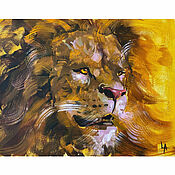 Картины и панно handmade. Livemaster - original item Painting lion 