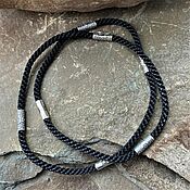 Украшения handmade. Livemaster - original item Nylon cord with beads (4 mm). Handmade.