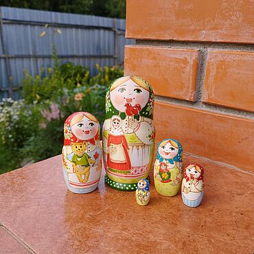 Русский стиль ручной работы. Ярмарка Мастеров - ручная работа Матрешка 5 мест. Handmade.