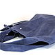 Tote bag Leather blue crazy horse bag Tank top bag shopper package. Tote Bag. BagsByKaterinaKlestova (kklestova). Online shopping on My Livemaster.  Фото №2