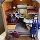 Миниатюрный вагон с проводником и пассажиром, Кукольные домики, Москва,  Фото №1