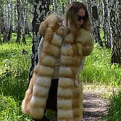 Одежда handmade. Livemaster - original item Vest fur Siberian Fox. CROSS. Without inserts. Handmade.