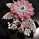 Flower brooch ' Pink sparks', Brooches, Moscow,  Фото №1