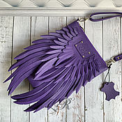 Сумки и аксессуары handmade. Livemaster - original item Purple crossbody bag 