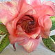 Order Grosgrain rose brooch silk 'the Scarlet flower'. LIUDMILA SKRYDLOVA (flower glade). Livemaster. . Brooches Фото №3