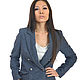 Double breasted blue denim jacket. Suit Jackets. NATALINI. Online shopping on My Livemaster.  Фото №2