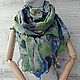 'Forest moment' scarf wool cotton silk linen natural, Wraps, Nizhny Novgorod,  Фото №1