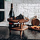 Винный столик из сибирского кедра со съемной чашкой VN6, Подносы, Новокузнецк,  Фото №1