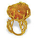 Ring 'Golden opal 'harlequin' diamond and large opals, Rings, Moscow,  Фото №1