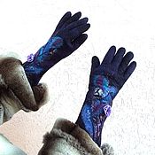 Аксессуары handmade. Livemaster - original item Elongated one-piece gloves. Handmade.