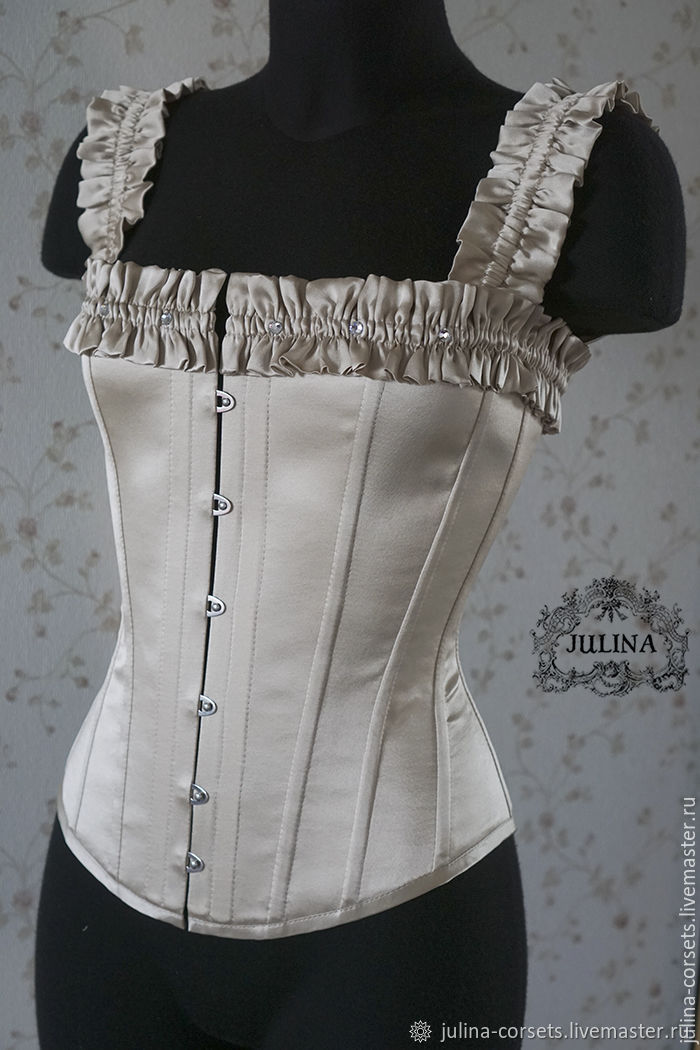 Корсет "Кармен" бежевый шелк купить в интернет-магазине Ярмарка ...