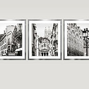 Картины и панно handmade. Livemaster - original item Black and white fine art photographs Paris Triptych 