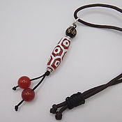 Фен-шуй и эзотерика handmade. Livemaster - original item Suspension in the car on the mirror dzi 9 eye bead. Handmade.