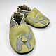 Green Baby shoes, Leather Moccasins,Elephant Grey, Handmade Spippers. Footwear for childrens. ebooba. Online shopping on My Livemaster.  Фото №2