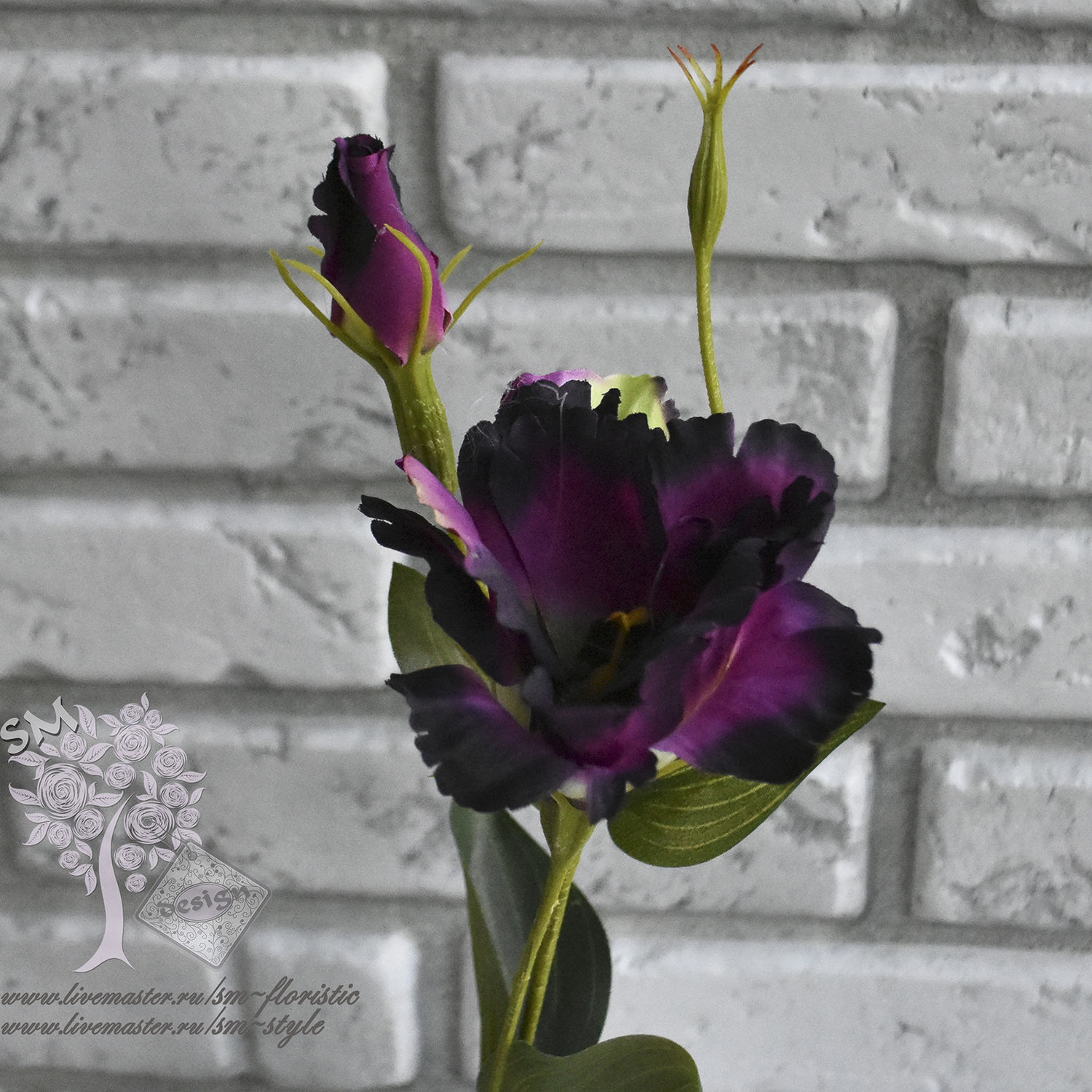 Веточка "Эустома одиночная" купить в интернет-магазине Ярмарка Мастеров ...