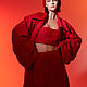 The author's coat 'Total red'. Coats. Masterskaya Kutyure (kutyrie). Ярмарка Мастеров.  Фото №4