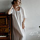 Darling White Long Linen Nightgown. Nightdress. Delicate Clothing Store (Daria). Online shopping on My Livemaster.  Фото №2