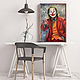 Joker 2, painting with a clown, oil on canvas. Pictures. myfoxyart (MyFoxyArt). My Livemaster. Фото №6