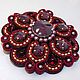 Soutache brooch 'the Scarlet flower'. Brooches. Soutazhe tale. Online shopping on My Livemaster.  Фото №2