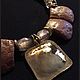 Necklace of tinted agate and quartz Golden sand, Necklace, St. Petersburg,  Фото №1