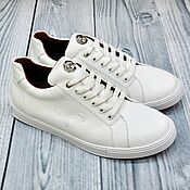 Обувь ручной работы handmade. Livemaster - original item Sneakers made of genuine calfskin, in white!. Handmade.