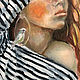 Девушка в тельняшке, картина для спальни, холст, масло. Картины. Мария Роева  Картины маслом (MyFoxyArt). Ярмарка Мастеров.  Фото №4