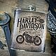 Фляга Harley Davidson премиум с гравировкой мужская, Подарочные фляги, Москва,  Фото №1
