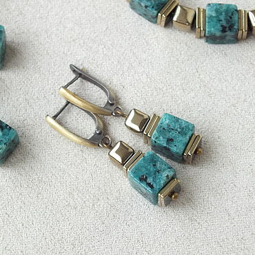 Украшения ручной работы. Ярмарка Мастеров - ручная работа Серьги с натуральными камням, серьги с яшмой. Handmade.