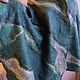 Author's felted double-sided stole silk Malachite, Wraps, Moscow,  Фото №1