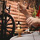 Деревянное Веретено + основание для ног  Сибирский кедр #B39, Веретено, Новокузнецк,  Фото №1