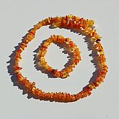Работы для детей, handmade. Livemaster - original item Amber beads made of amber for children with a bracelet. Handmade.
