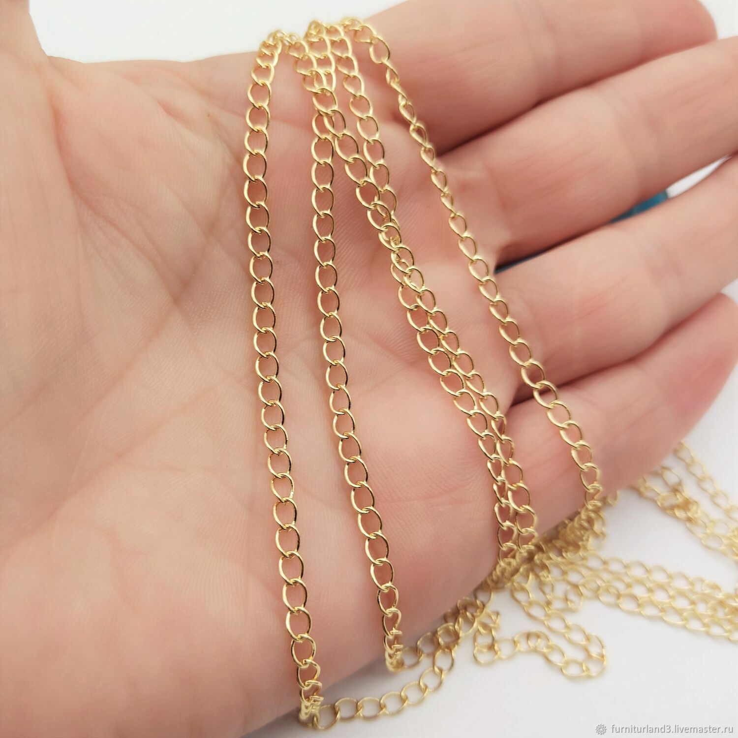 Цепочка удлинитель №37. 3х3,8мм. 50 см. Позолота в интернет-магазине на ...