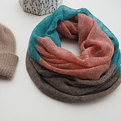 Аксессуары handmade. Livemaster - original item Snudy: Snood women`s knitted kid mohair in two turns. Handmade.
