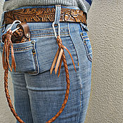 Сумки и аксессуары handmade. Livemaster - original item Leather wallet leash. Handmade.