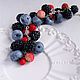 Bracelet 'Strawberry with blueberries and blackberries'. Bead bracelet. Country Cottage. Online shopping on My Livemaster.  Фото №2