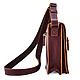 Men's leather bag 'Robin' (burgundy-brown). Crossbody bag. Russian leather Guild. My Livemaster. Фото №4