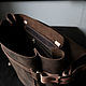 Men's messenger bag (size S), brown MacBook bag. Brief case. odalgoods (odalgoods). My Livemaster. Фото №4