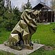 Полигональная скульптура «Лев». Фигура из металла. Декор сада и дома, Скульптуры, Белгород,  Фото №1