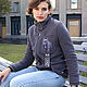 Order Women's bomber jacket with zipper pockets and fur lining - bulldog. Lara (EnigmaStyle). Livemaster. . Bombers Фото №3