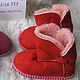 Homemade ugg boots made of sheepskin 21-25 sizes, Slippers, Moscow,  Фото №1