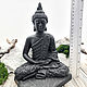 Будда на подставке из натурального камня шунгит. Статуэтки. Планета Шунгита. Ярмарка Мастеров.  Фото №5