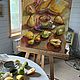 Oil painting 'Tea for a book in the pear season'»,60-50. Pictures. Zhanne Shepetova. Online shopping on My Livemaster.  Фото №2