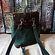 Backpack women's leather green. Backpacks. BAGgAGE by Ninell сумки из кожи (Нина). Online shopping on My Livemaster.  Фото №2