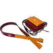 Сумки и аксессуары handmade. Livemaster - original item Genuine leather crossbody bag with two straps. Handmade.