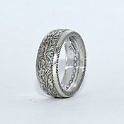 Украшения handmade. Livemaster - original item Ring from a Swiss coin 2 francs, silver 835. Handmade.