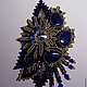 Brooch beaded with lapis lazuli 'Sineglazka'. Brooches. inness77. Online shopping on My Livemaster.  Фото №2