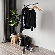 Для дома и интерьера handmade. Livemaster - original item Floor-standing pipe clothes hanger in loft style. Handmade.