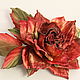 Rose brooch made of velvet 'fire Red'. Brooches. fantasy flowers. Online shopping on My Livemaster.  Фото №2